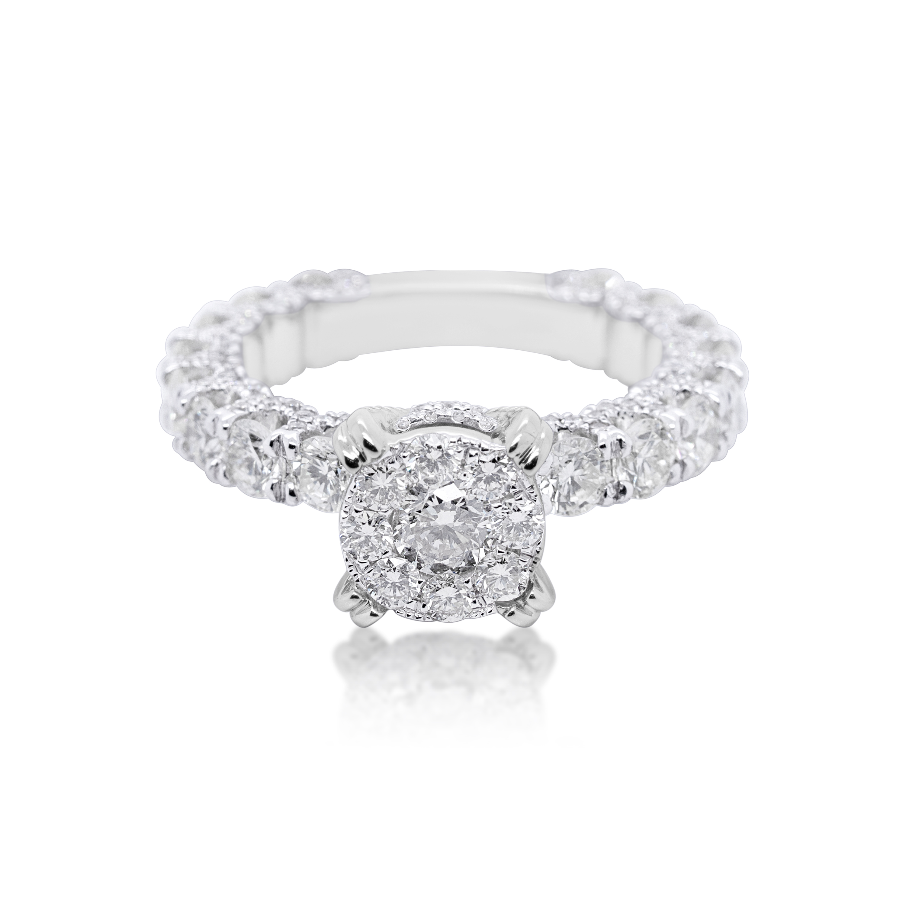 Diamond Ring 3.35 ct. 14K White Gold